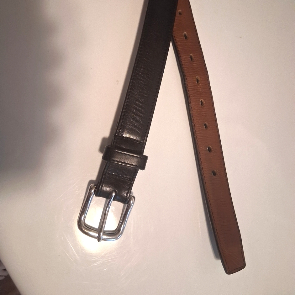Yoder Genuine Leather Belt Mens Black Solid Brass Buckle 48" to 56"
